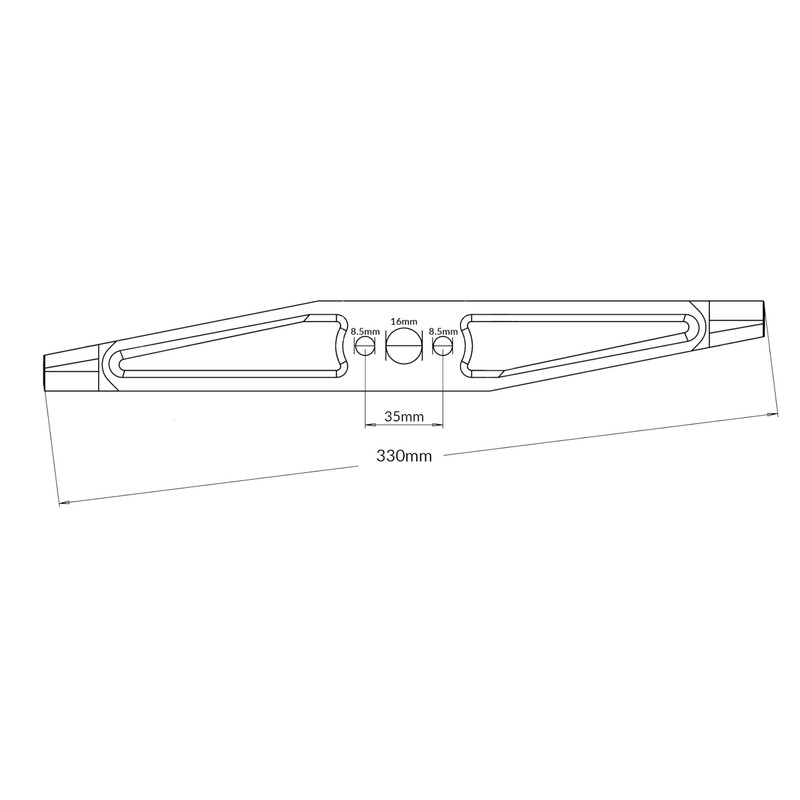RedPart Lawnmower Blade Fits Flymo TC330 14" 15mm Hole Replaces