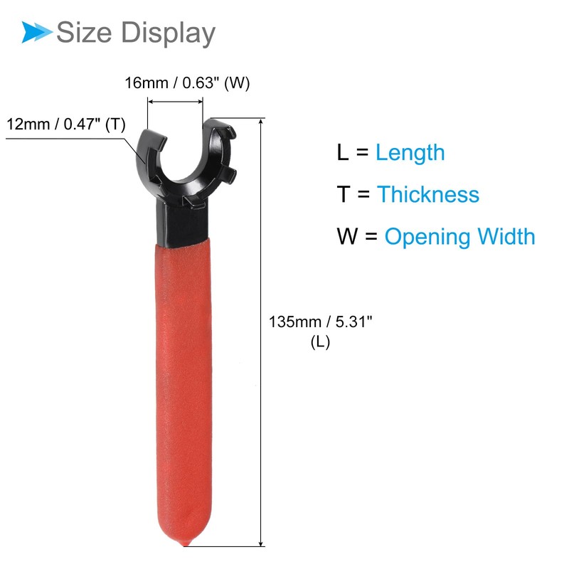 CoCud ER20M M-Type Spanner for Collet Chuck, with Non-Slip Grip