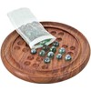 Indian Glance Games Solitaire Board in Wood with Glass Marbles