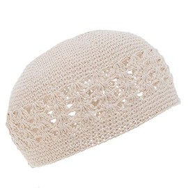 Bandana.com Ivory - Muslim Turkish Hats Natural Dual Weave Kufi - Single Piece