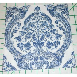Celebrate The Home Two Decorative Luncheon Napkins for Decoupage "Grandeur" White & Blue