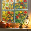 Zindoo 60Pcs Autumn Window Stickers Reusable, 6 Sheet Double Sided