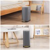 SYNCVIBE Slim Bathroom Trash Can Foot-Operated Stainless Steel Garbage Can