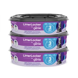 Litter Genie LitterLocker by, Pack of 3 XL Refill Cassette, Original Special Film with Odour Barrier Guarantees 100% Odour Protection