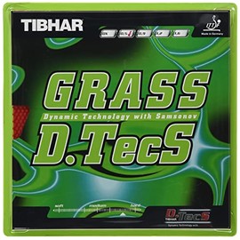 Tibhar Grass D.TecS Table Tennis Pips-Out Rubber (Red, 1.2)