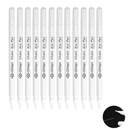 12Pcs White Color Heat Erasable Fabric Marking Pens Fabric Marker Water Soluble Ink Pen, Disappearing Ink Marking Pen for Tailor's Needlework Quilting Tracing and Stitching Sewing Tools