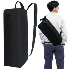 LUCKIPLUS Grill Accessory Storage Bag, Tool Storage for Outdoor Grilling Utensil Holder with Inner Mesh Pockets and Magic Tape, Black Hardware BBQ Tools Storage Container for Camping Hiking Barbecue