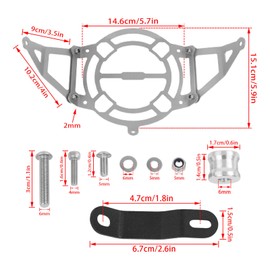 KKZOL Headlight Grill Replacement for Honda Monkey 125 Z125 2018-2024 Dax 125 2022-2024 Motorcycle Headlight Guard Cover(Silver)