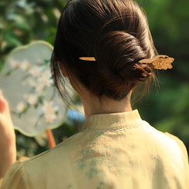 1 PACK Ancient Hair Sticks, Chinese Sticks Flower Retro Stick Pin, Hair Chopsticks for Women Long Hair Accessories (Yellow, One Size)