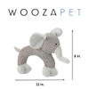 Woozapet Minimalist Squeaky Plush Interactive Dog Toy (Elephant)