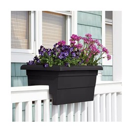 Windowbox 24 inch Countryside Railing Planter Color: Black