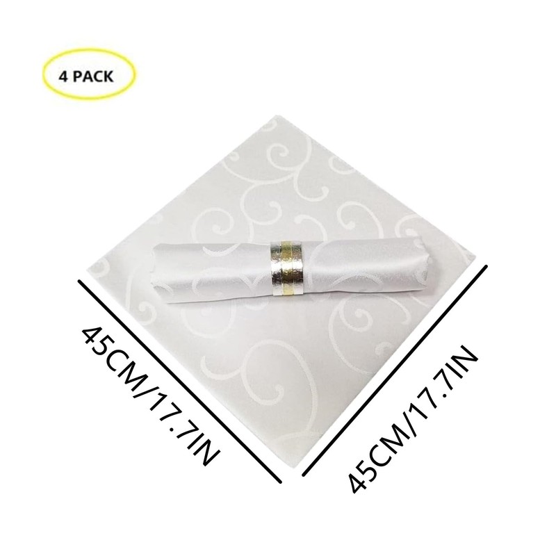 i-Sure Napkins (Pack of 4) (White)