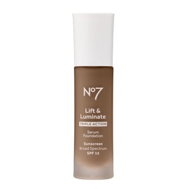 No7 Lift & Luminate Triple Action Serum Foundation - Umber - Liquid Foundation Makeup with SPF 15 for Dewy, Glowy Base - Radiant Serum Foundation for Mature Skin (30ml)