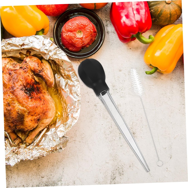 iplusmile Turkey Baster with Basting Brush Multiuse Liquid Transfer Tool