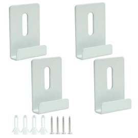 Bivethoi 8 PCS Metal Mirror Clips Mirror Holder Clips Heavy Mirror for Frameless Mirror Clips Wall Mounting Hanger for Mirror Tile Picture Frame Mirror Hanging Hardware Kit (White, 1/4 Inch)
