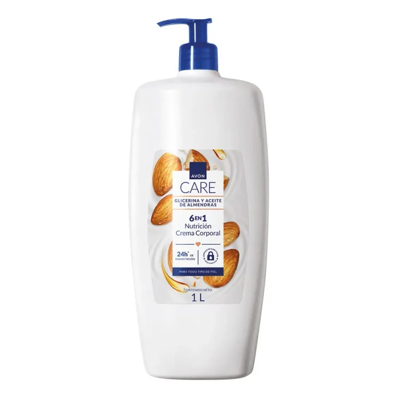 Avon Care Crema Corporal Glicerina Y Aceite De Almendras 1lt