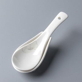 luzen 2Pcs Ceramic Coffee Spoon Rest Tray Teaspoon Soup Spoon Holder Spoon Rest Utensil Holder for Restaurant Home Party Use, White