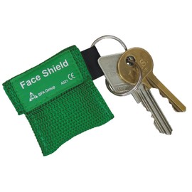 HypaGuard CPR Face Shield in Keyring Pouch- Flat Face Filter