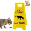 Cat Vomit Sign,Caution Cat Vomit,Cat Dog Vomit Warning Sign, Cat