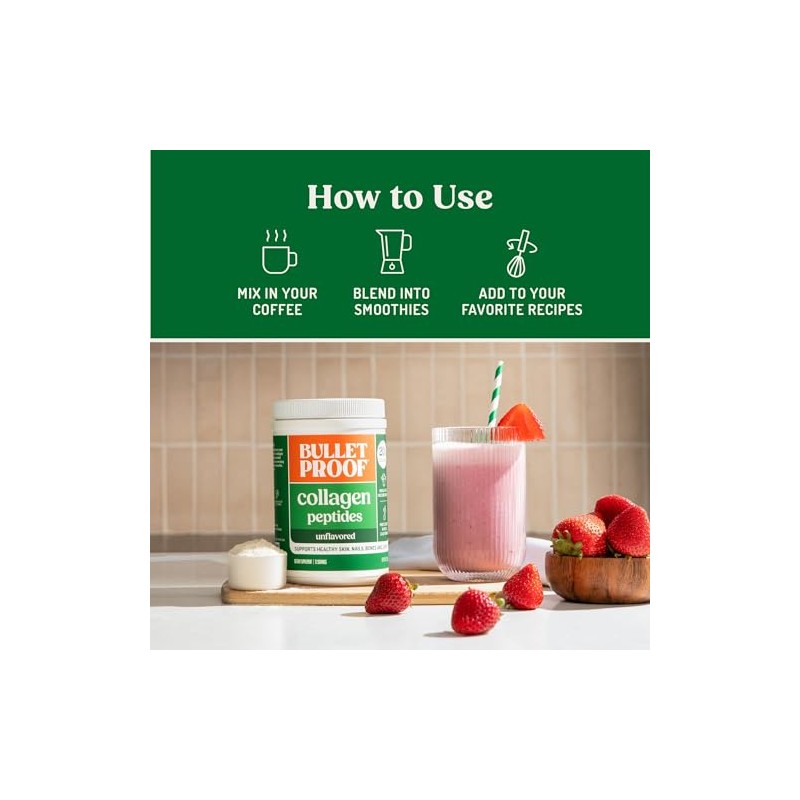 Bulletproof Collagen 18g Protein Powder, 8.5 oz, Unflavored