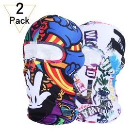 Unbranded 2Pack Balaclava Tactical Full Face Mask UV Protection Ski Sun Hood for Men Women