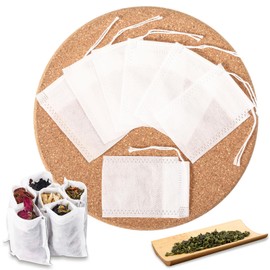 300 Pcs Empty Tea Bags for Loose Leaf Tea, Disposable Small tea Filter Bags with Drawstring fillable Cloth Diy Empty Tea Sachets for Loose tea, Coffee, Herbs, Spice