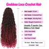 FFDDear 8 Packs Curly Faux Locs Crochet Hair 18 Inch