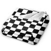 HGOD DESIGNS Checkerboard Blanket Geometric Checkered Plaid Pattern Black and