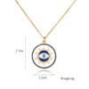 cmoonry Evil Eye Necklace 14K Gold Plated 17.7+2" O Chain