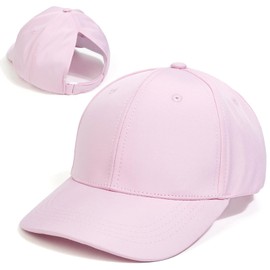 Kids Baseball Hat Visor, Little Girl High Ponytail Sun Hat Cotton Baseball Caps, Beach Sun Hat for Toddler Age 3-8