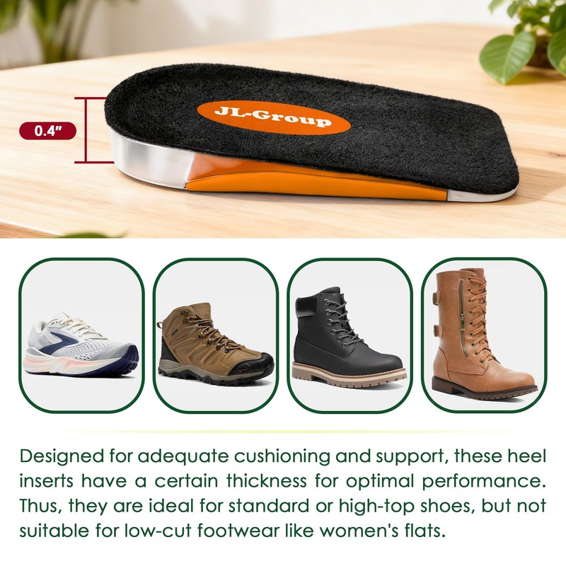 0.4 inch Heel Lifts Inserts for Achilles Tendonitis