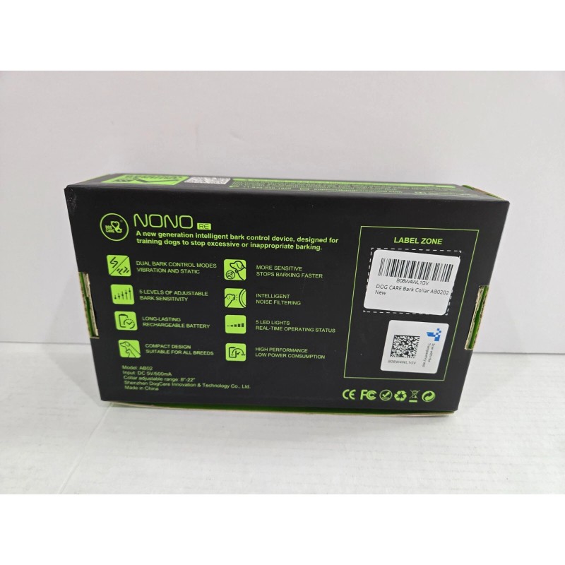 DogCare NONO RE Bark Control Collar Model AB02 Suitable For
