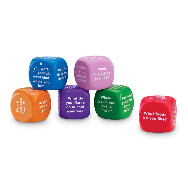 Learning Resources Conversation Cubes -Ages 6+, Foam Cubes for Social