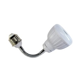 Carrismann LED E26 Bulb Motion Sensor and Light Sensor Flexible Directional Automatic Lamp Night Light PIR Dusk to Dawn 5W 6500K Garage Basement Warehouse