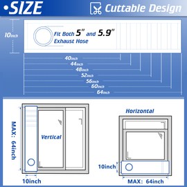 Wintcomfort Portable AC Window Seal Kit with Leaf Screen, Drawstring Design, Double Layers, Reflects Sunlight & Heat, 64 in