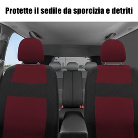 SUKAIKEQA Universal Set Full Set of Car Seat Covers, Car and Van Seat Covers, Front Seat Covers for Car Seats, (Red, 2)