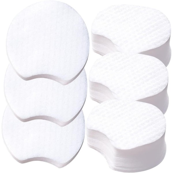 DELUXEFOX Cosmetic Cotton Wipes (Set of 300) Cotton Puff Notch