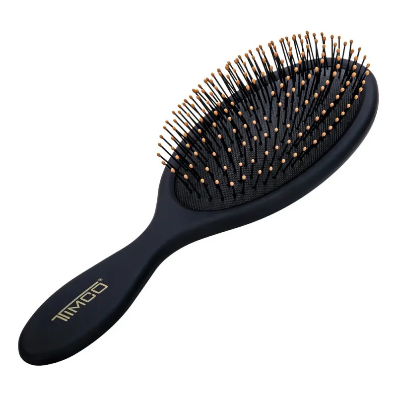 Cepillo de Cabello Desenredante Ovalado Acolchado Negro Ultra Thin Timco