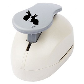Jumbo Punch, Rabbit, Motif Size: 6.7 cm x 4.5 cm, Motif Hole Punch for Paper, Crafts for Easter, Greeting Cards and Place Cards with Cute Easter Bunnies, Also for Children, Extra Large