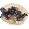 Folkmanis Giant Clam Hand Puppet Plush, Light Tan/Gray