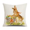 Meagtlva Rabbit Easter Pillow Covers 18x18 Set of 2 Easter
