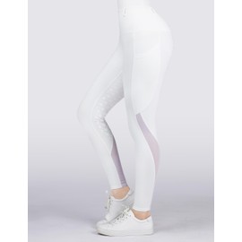 Harrison Howard Full Seat Riding Breeches Horse Riding Pants for Women,Oval White,Medium