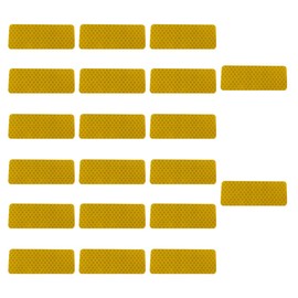 20PCS Car Safety Reflective Stickers, Waterproof Warning Reflective Tape, Night Visibility Reflective Strips for Trailers, Motorcycles, Bicycles, Cars, Helmets, 3.14 x 1.14 Inch (Yellow)