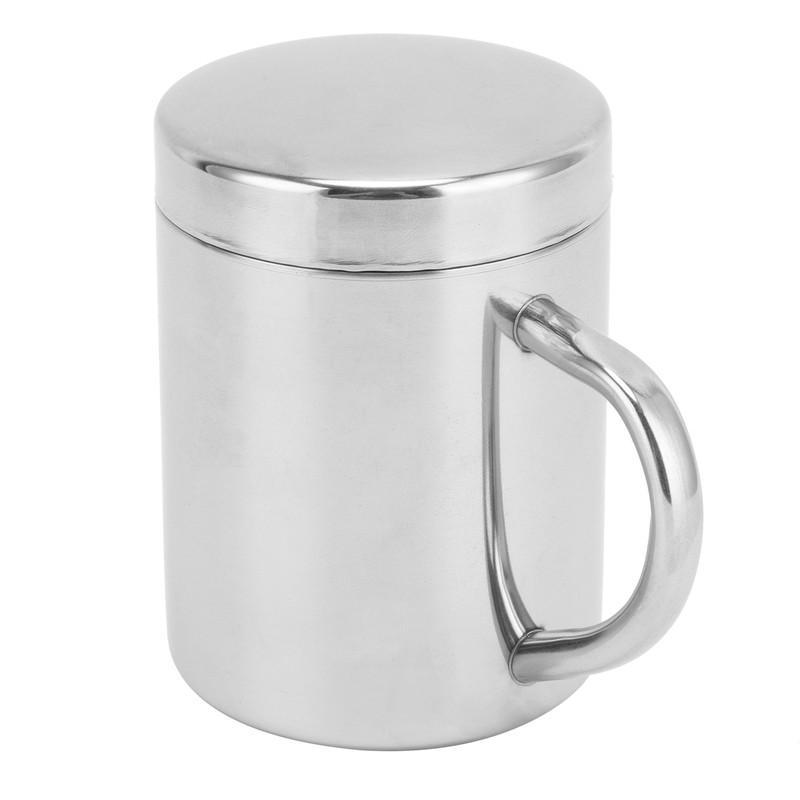 Tea Cup Portable 304 Stainless Steel Water Cup with Lid