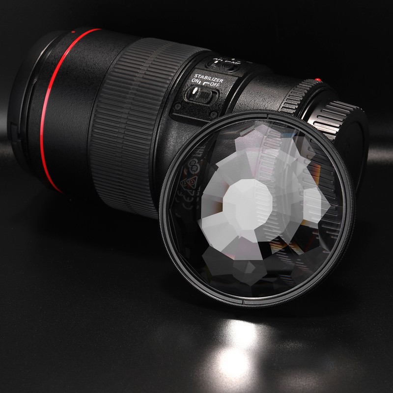 77mm Kaleidoscope Prism Camera Glass Filter Variable Number of Subjects
