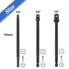 Eyech 3 Pcs Impact Grade Socket Adapter Set 5.9" long,