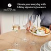 Libbey Signature Stratford Champagne Flute Glasses Set of 4, Artful,