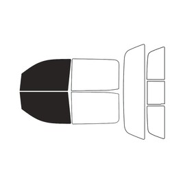 Rvinyl Window Tint Kit Compatible with GMC Sierra 2014-2018 (4 Door Crew Cab) - Front Precut Kit - 20%