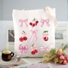 Pyoul Pink Bow Cherry Handbag Gift for Cherry Lovers Aesthetic