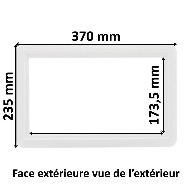 cyclingcolors Window Rectangular Clip On Porthole White PVC Garage Doors